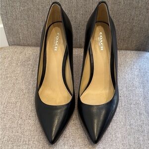 Coach Black Leather Smith Soft Shine Calf - 8.5